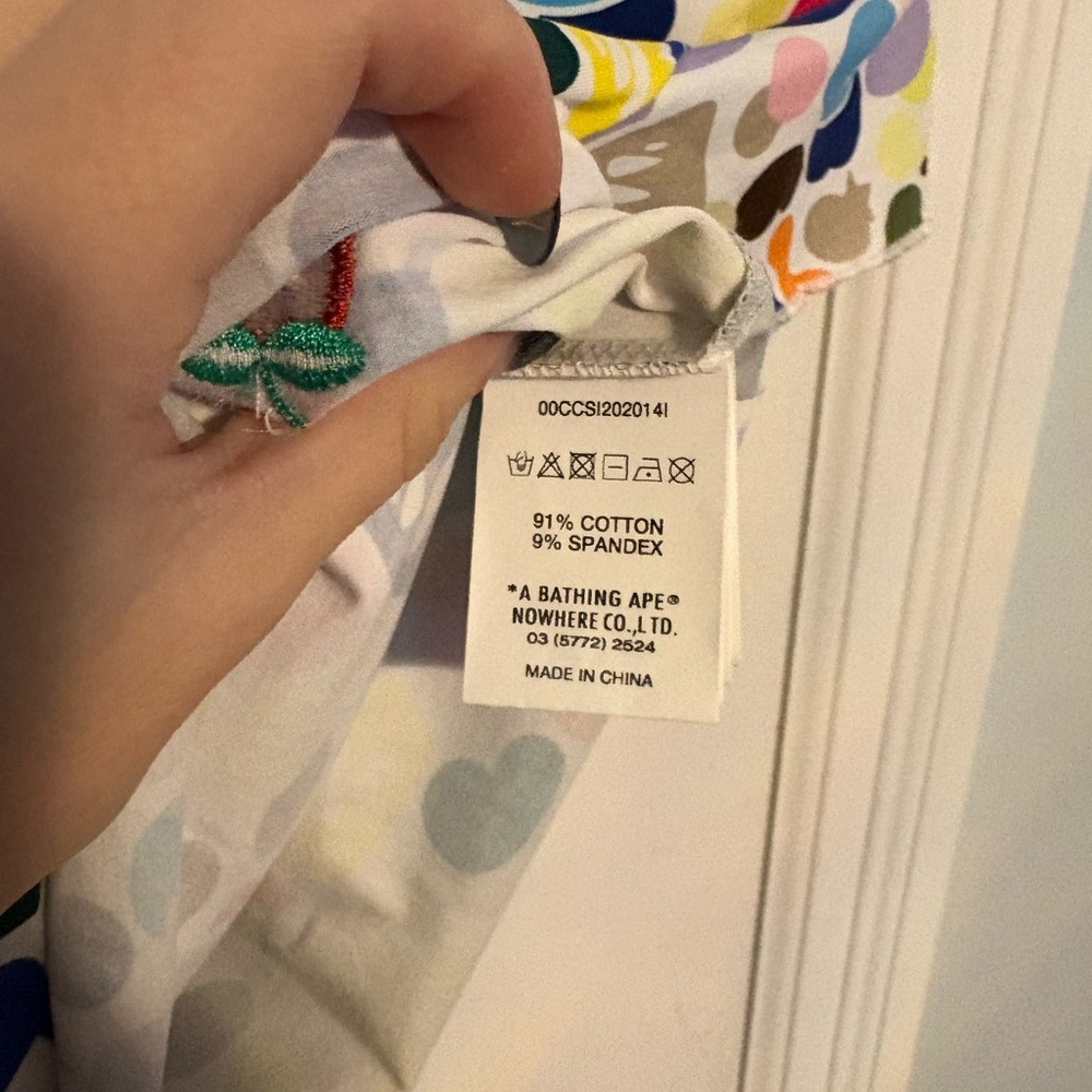 APEE A Bathing Ape Multicolor Crop Top - Picture 5 of 6